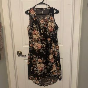 SHEIN floral dress; sleeveless; slip included; XL